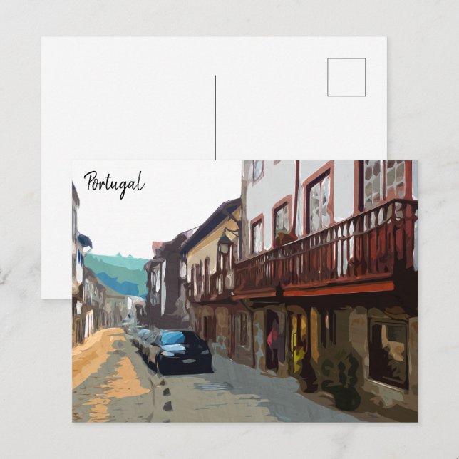 Straßen Portugals Postkarte (Vorne/Hinten)