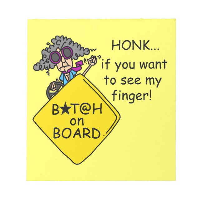 Straßen-Raserei-Spaß Notizblock (Vorderseite)