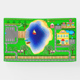 Straßen-See für Autos 3x5 Banner