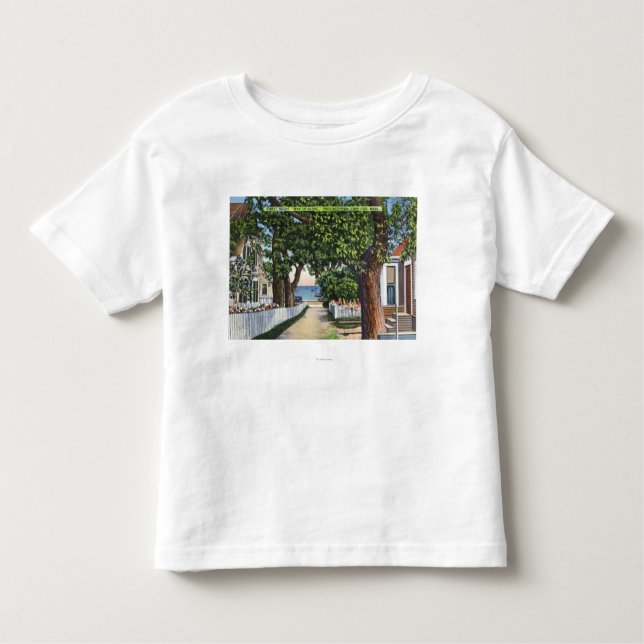 Straßen-Szene der Wohnsitze Kleinkind T-shirt (Vorderseite)