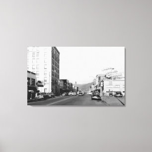 Straßen-Szene in Aberdeen, WA Fotografie Leinwanddruck