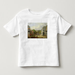 Straßen-Szene in Chorley, Lancashire, mit einer Kleinkind T-shirt