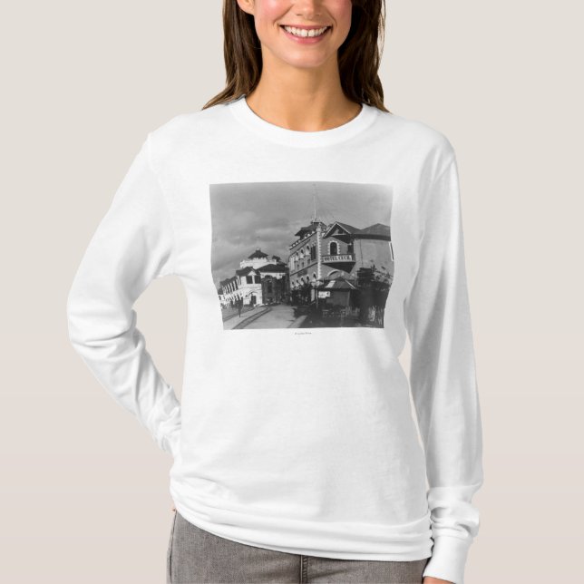 Straßen-Szene in Mombassa Kenia Fotografie T-Shirt (Vorderseite)
