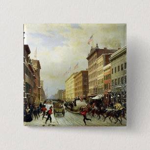 Straßen-Szene in New York Button