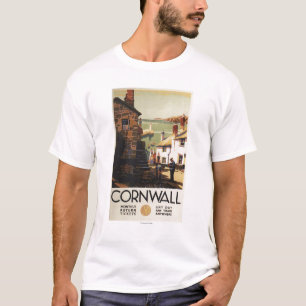 Straßen-Szene mit zwei Männern, die Eisenbahn T-Shirt