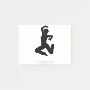Straßen-Tanz-Tänzer-Silhouette Post-it Klebezettel