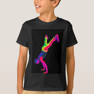 Straßen-Tanzen - Mehrfarben, Schwarz-Rückseite T-Shirt