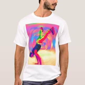 Straßen-Tanzen, Regenbogen, radial T-Shirt