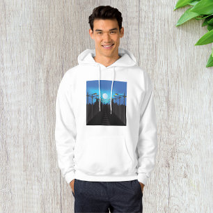 Straßen und Mond Hoodie