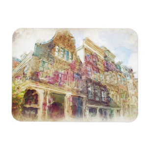 Straßen von altem Amsterdam Magnet