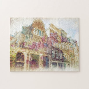 Straßen von altem Amsterdam Puzzle