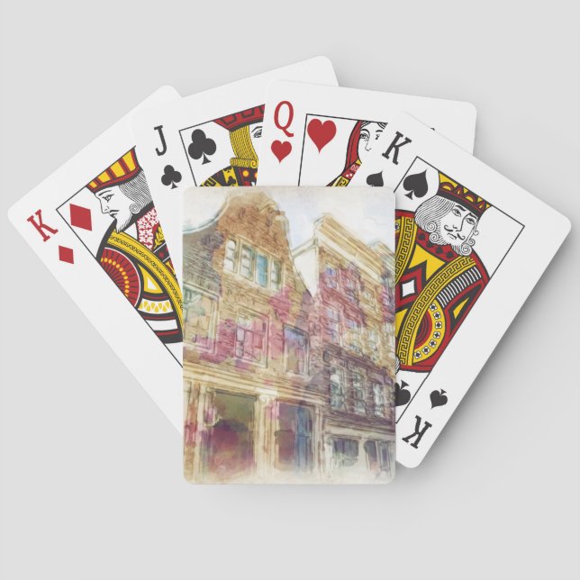 Straßen von altem Amsterdam Spielkarten (Rückseite)