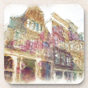 Straßen von altem Amsterdam Untersetzer