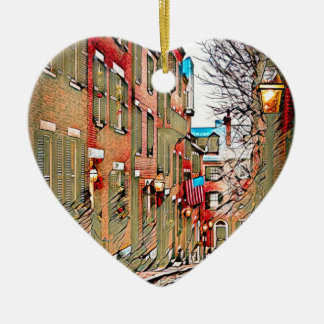 Straßen von Boston Keramik Ornament