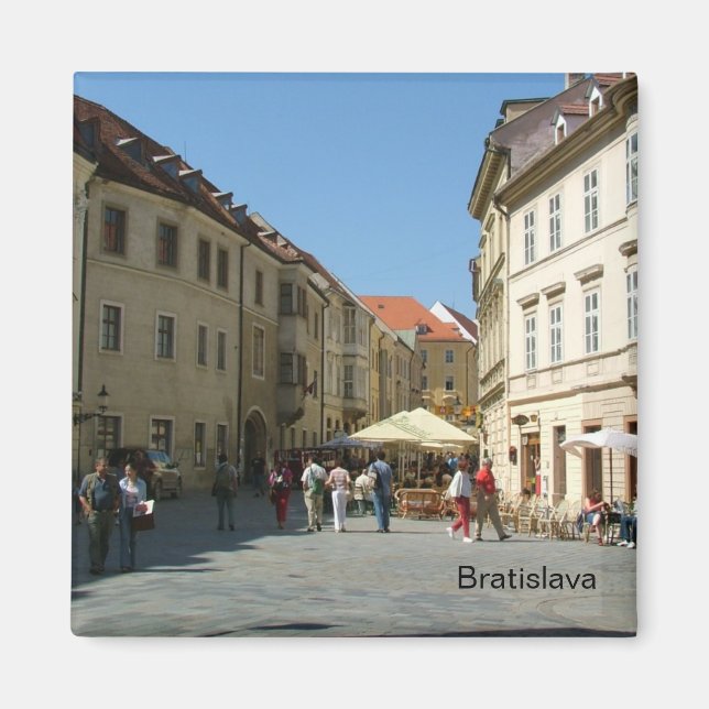 Straßen von Bratislava - Slowakei Magnet (Vorne)