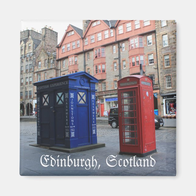 Straßen von Edinburgh, Kühlschrankmagnet Schottlan Magnet (Vorne)