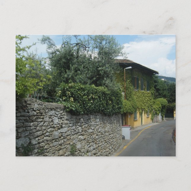 Straßen von Fiesole Postkarte (Vorderseite)