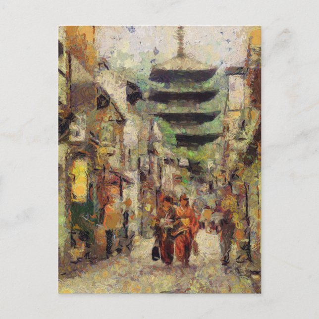 Straßen von Kyoto Postkarte (Vorderseite)