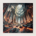 Straßen von Lava Puzzle<br><div class="desc">Ein großartiges, höfliches Interieur besticht durch mächtige Säulen und glühende Molten, die durch ein felsiges Terrain fließen. Das Sonnenlicht strömt von einer Öffnung oben herein, beleuchtet die komplizierten Bögen und schafft eine mystische Atmosphäre.</div>