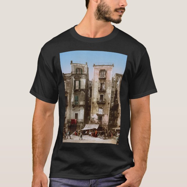 Straßen von Neapel, Italien um 1900 T-Shirt (Vorderseite)