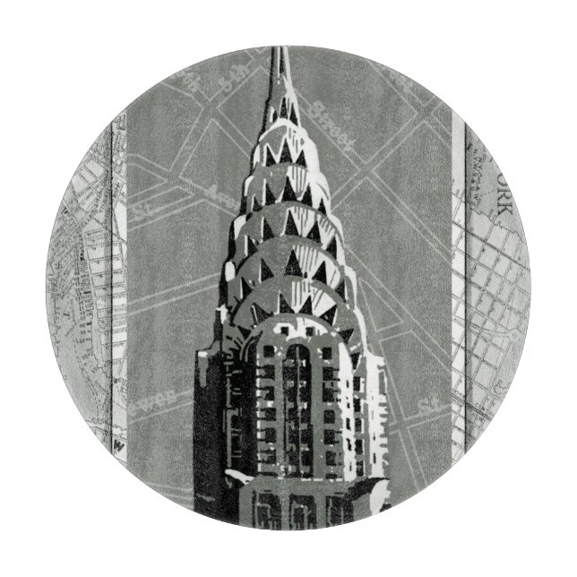 Straßen von New York mit Reich-Staats-Gebäude Schneidebrett (Vorderseite)