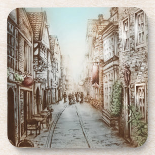 Straßen von Paris, Frankreich - Pastorale Vintage- Getränkeuntersetzer
