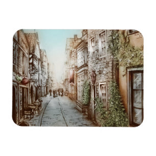 Straßen von Paris, Frankreich - Pastorale Vintage- Magnet