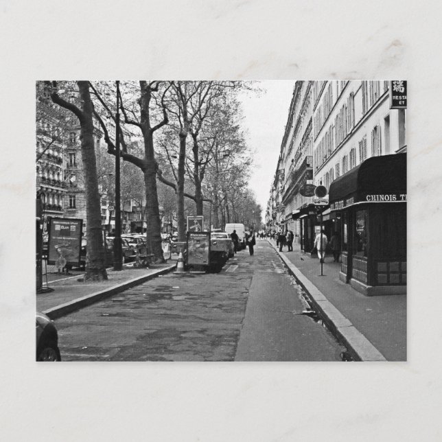 Straßen von Paris Postkarte (Vorderseite)