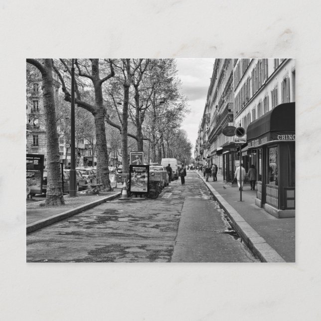 Straßen von Paris V2 Postkarte (Vorderseite)