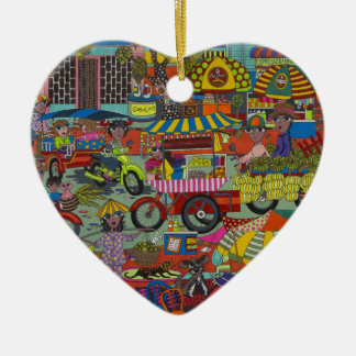 Straßen von Phnom Penh Keramik Ornament