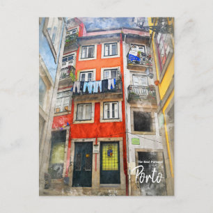 Straßen von Porto-Portugal Postkarte