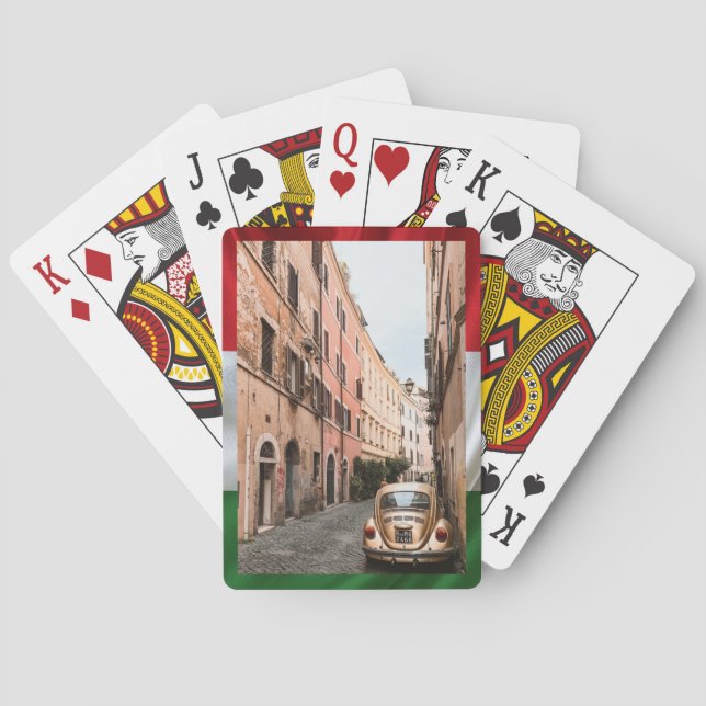 Straßen von Rom - italienischer Stolz Spielkarten (Rückseite)