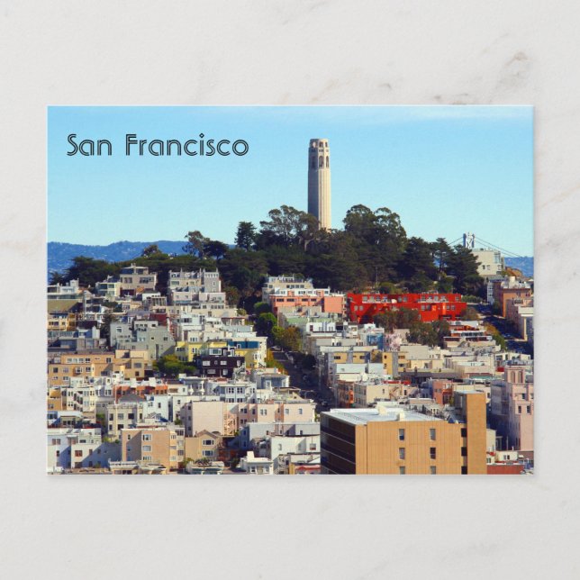 Straßen von San Francisco Postkarte (Vorderseite)