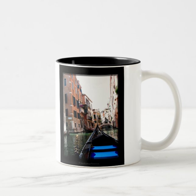 Straßen von Venedig Zweifarbige Tasse (Rechts)