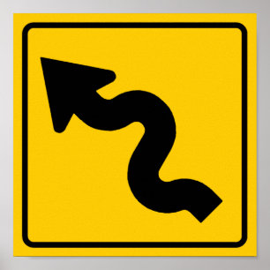 Straßen-voran Landstraßen-Zeichen Poster