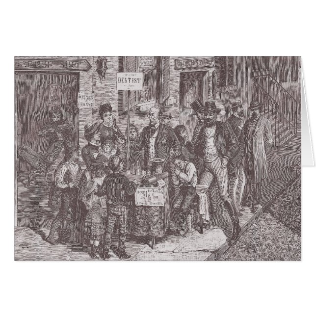 Straßen-Zahnarzt des 19. Jahrhundertsin New York - (Vorderseite (Horizontal))