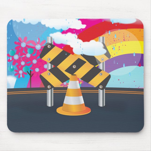 Straßenarbeiten Mousepad (Vorne)