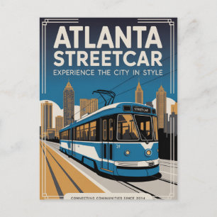 Straßenbahn Atlanta Georgia Reise Postkarte