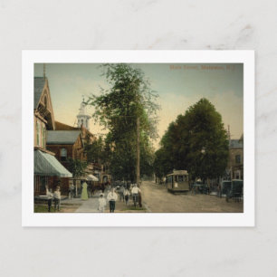 Straßenbahn auf der Main St., Matawan, New Jersey Postkarte