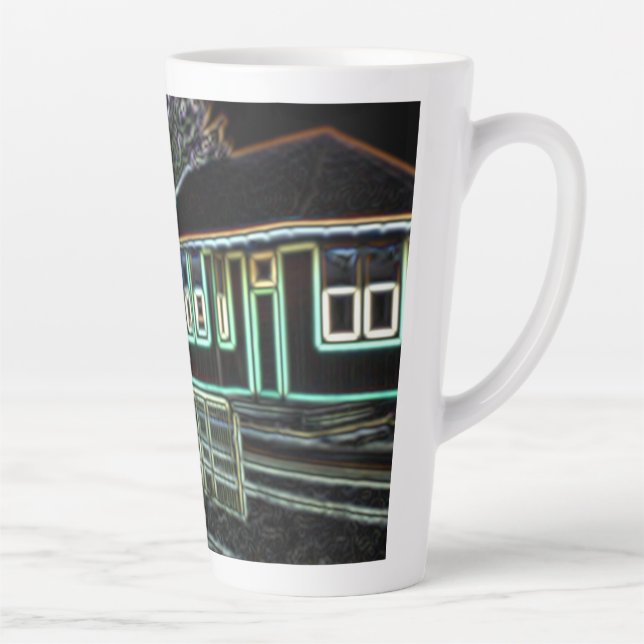 Straßenbahn bei der Eisenbahn stn Große Latte-Tass Milchtasse (Rechts)