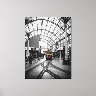 Straßenbahn: Christchurch Neuseeland Leinwand