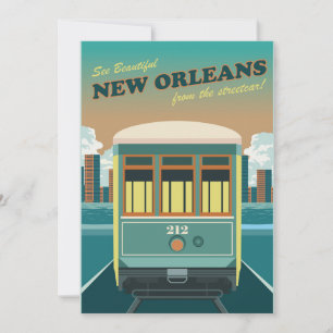 Straßenbahn in New Orleans Einladung