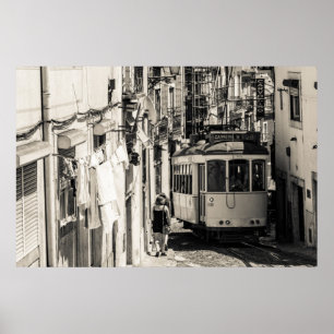 Straßenbahn Lissabon Poster