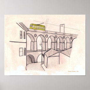 Straßenbahn nach Santa Teresa Poster