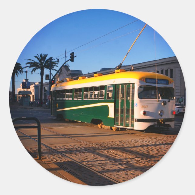Straßenbahn, Pier 1 Round Stickers (Vorderseite)