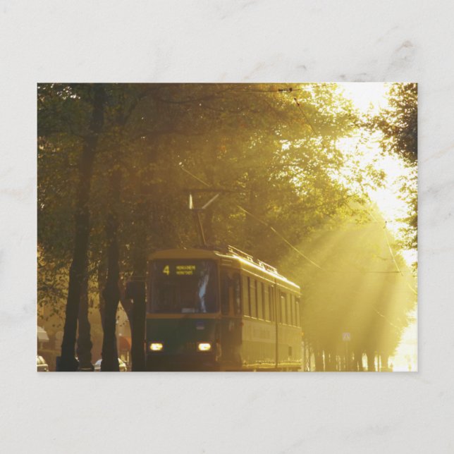 Straßenbahn Postkarte (Vorderseite)