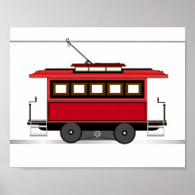 Straßenbahn-Trolley Straßenbahn Kinder Décor Print