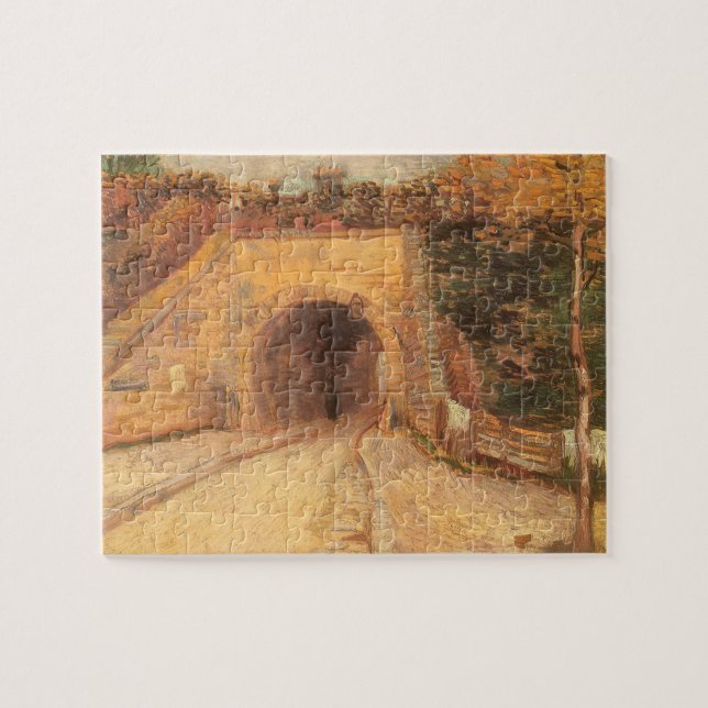 Straßenbahn U-Bahn, Viadukt von Vincent van Gogh Puzzle (Horizontal)