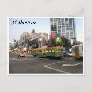 Straßenbahnmelbourne schnell postkarte
