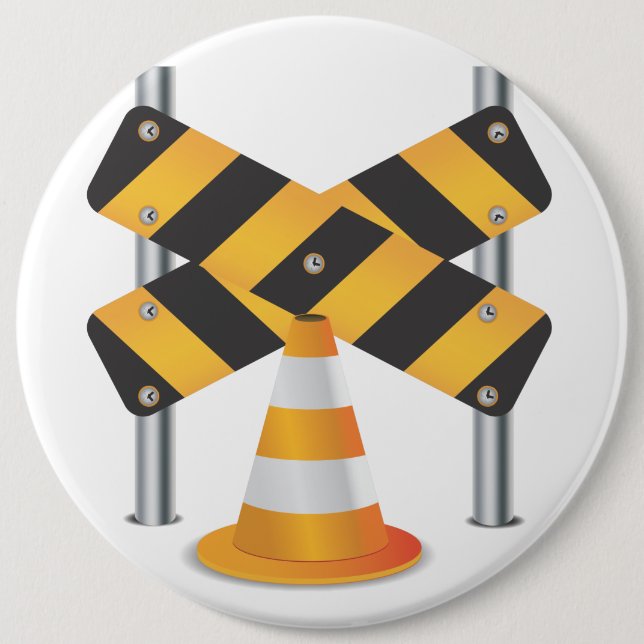 Straßenbauarbeiten Button (Vorderseite)